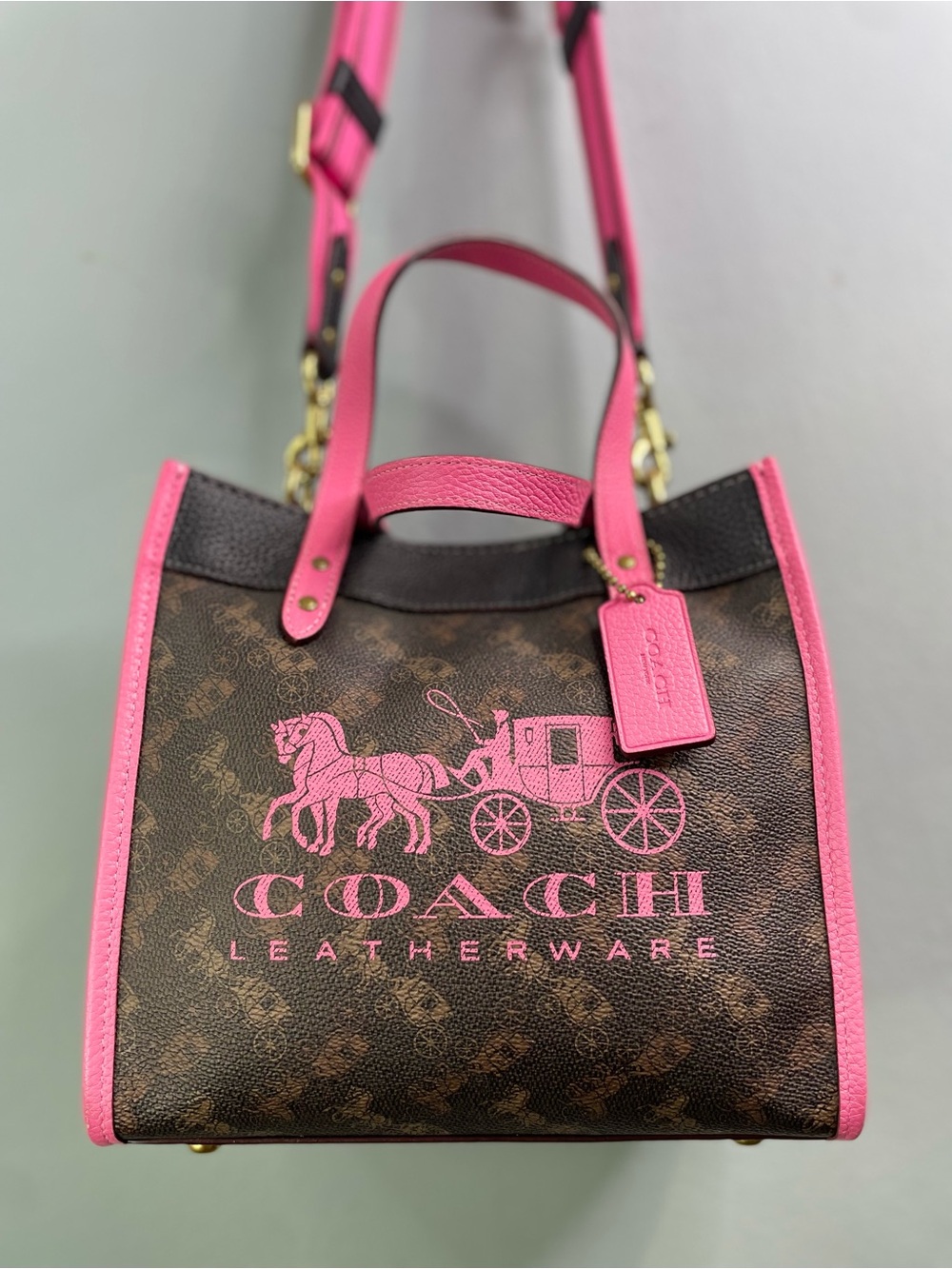 Coach Field Tote 22 in Truffle Petunia - Picture 3 of 15